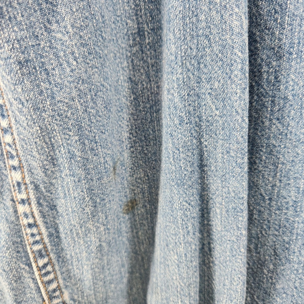 Levis Red Tab Denim Button Down Shirt Mens XL Blue Long Sleeve Cotton Workwear - Picture 5 of 5
